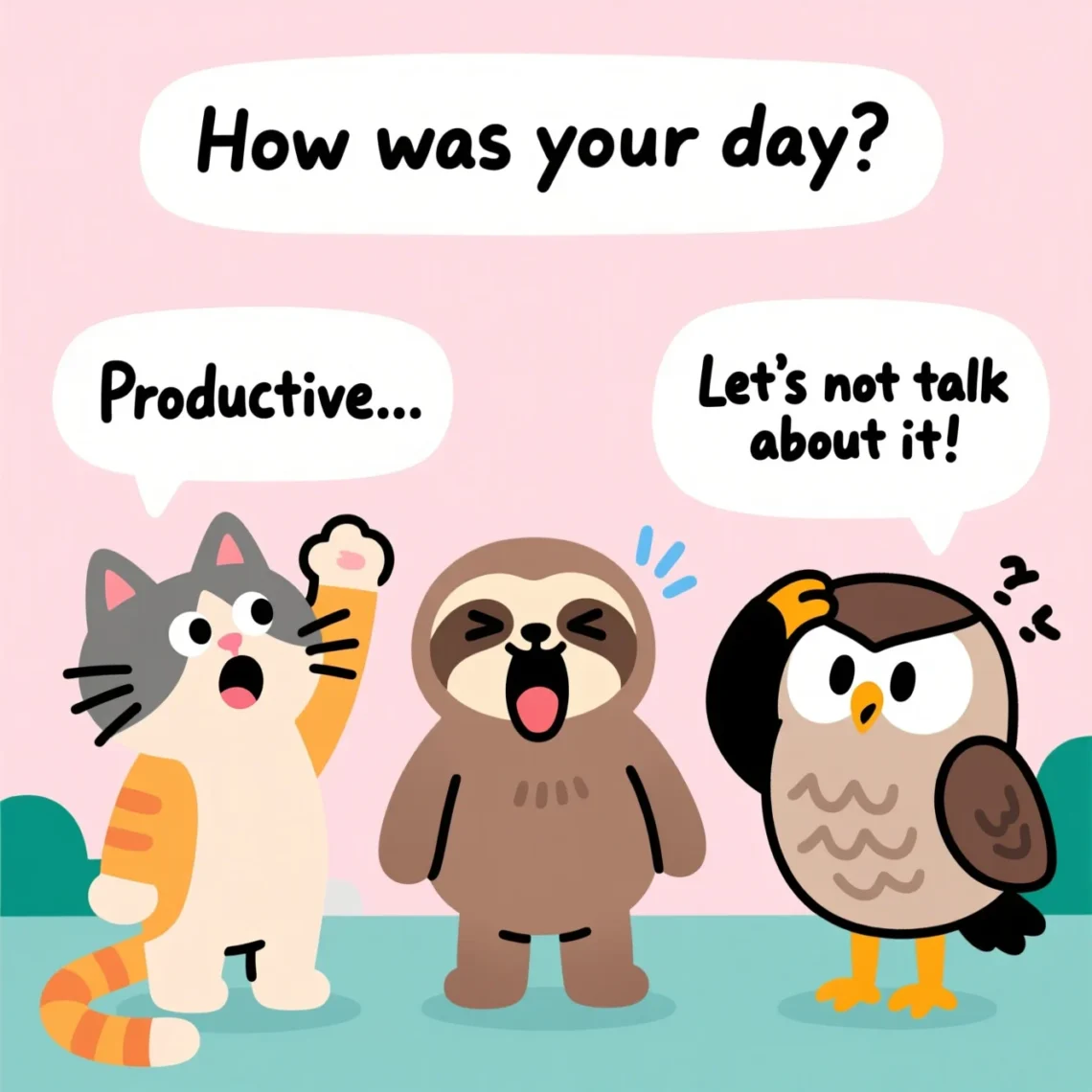 funny responses to how was your day