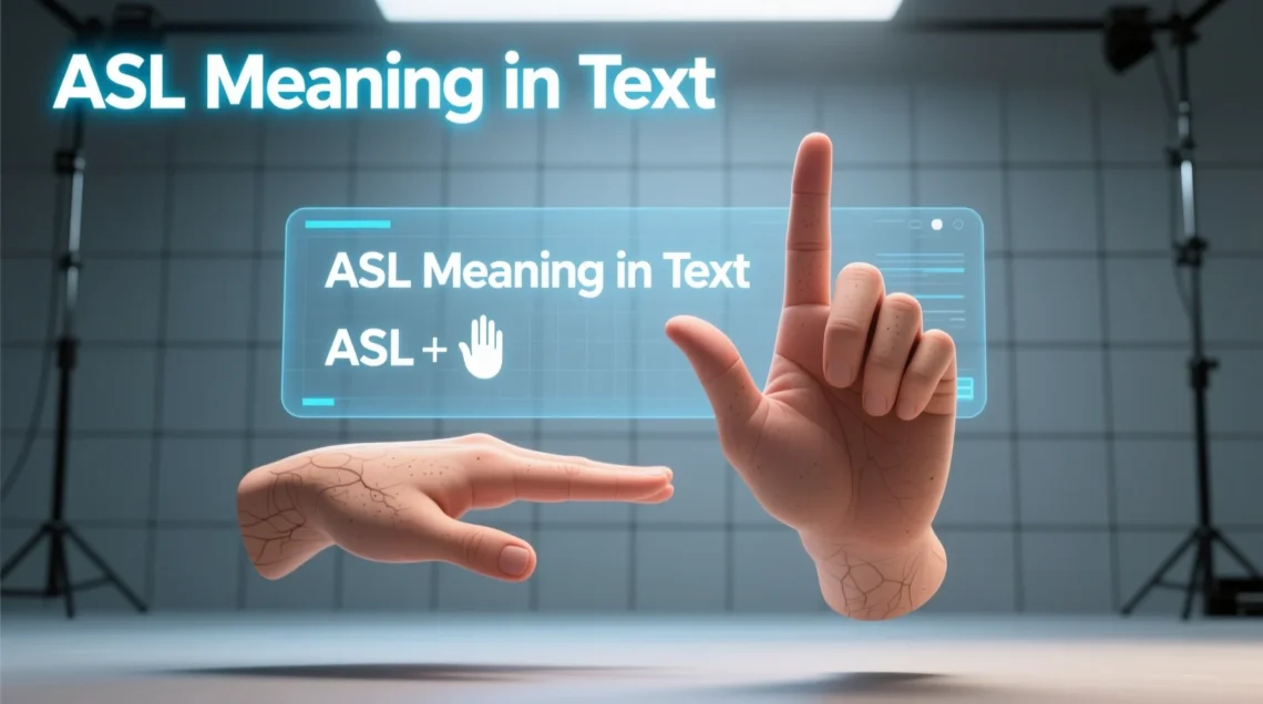 asl meaning in text