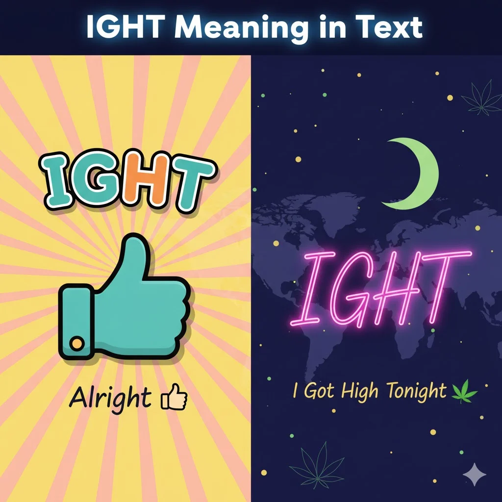 ight meaning in text