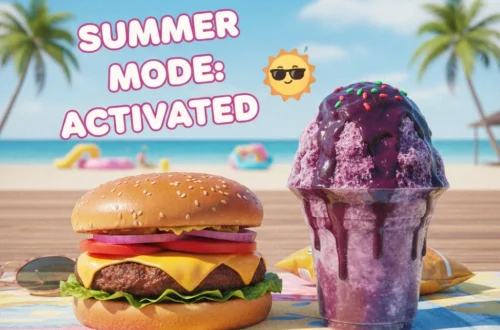 what does a burger and a grape snow cone mean