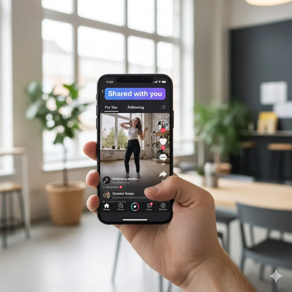 what does shared with you mean on tiktok