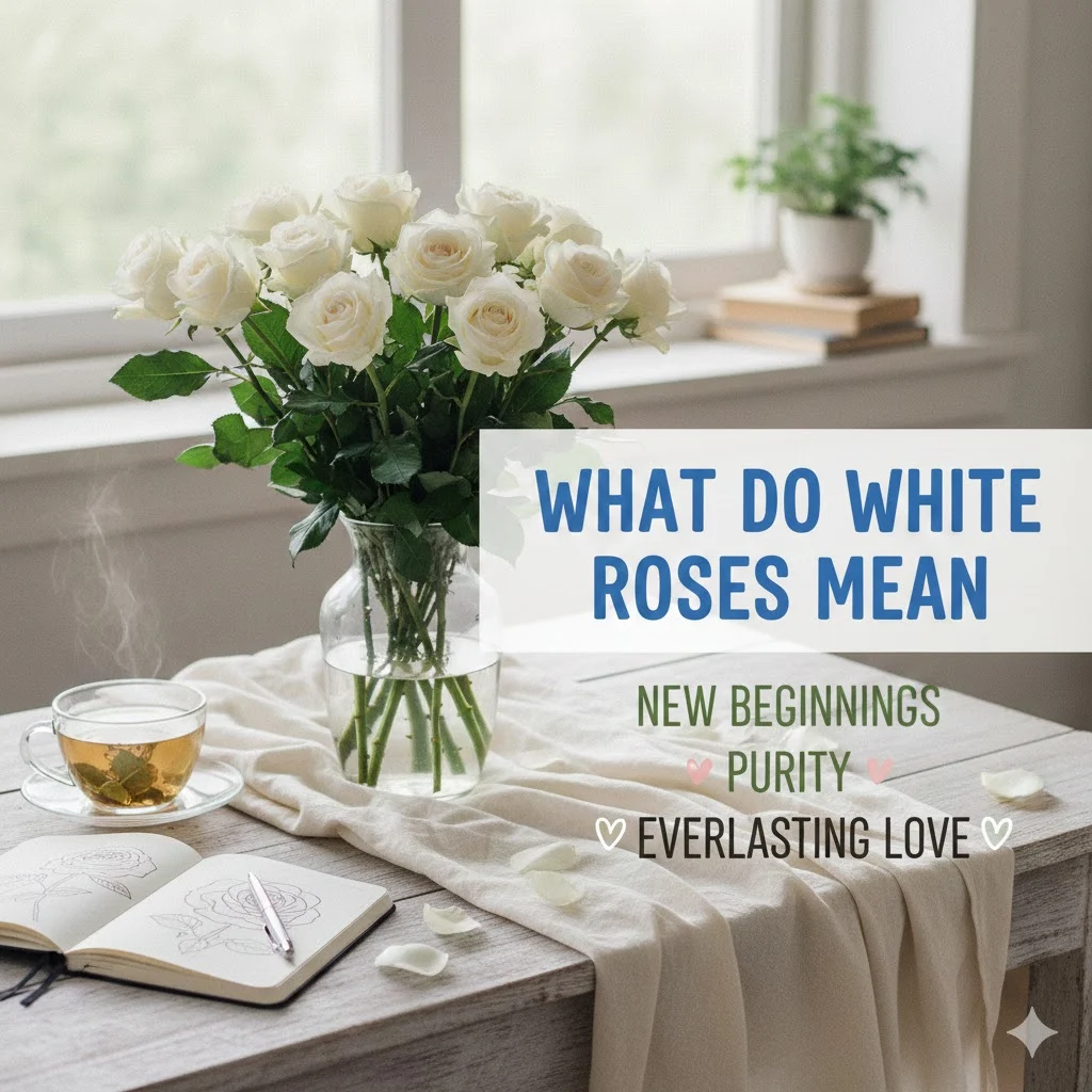 what do white roses mean