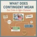 what does contingent mean