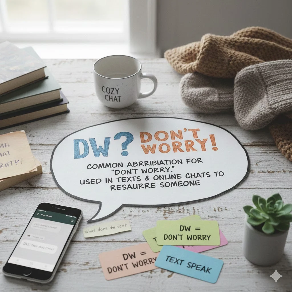 what does dw mean in text