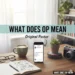 what does op mean
