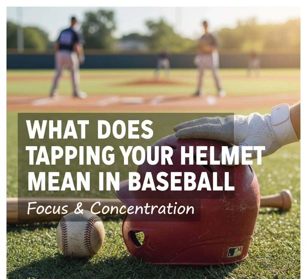 what does tapping your helmet mean in baseball
