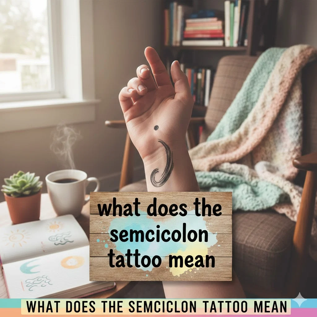 what does the semicolon tattoo mean