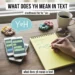 what does yh mean in text