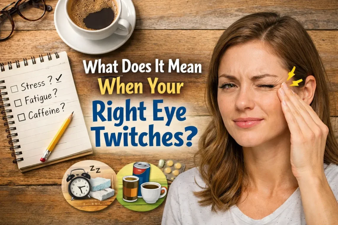 what does it mean when your right eye twitches