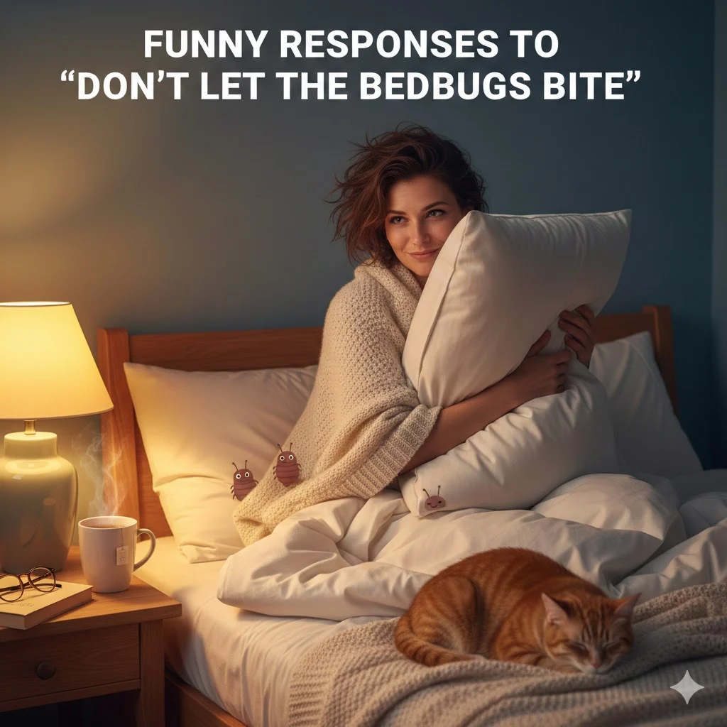 funny responses to don’t let the bedbugs bite