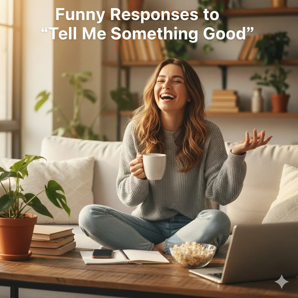 funny responses to tell me something good