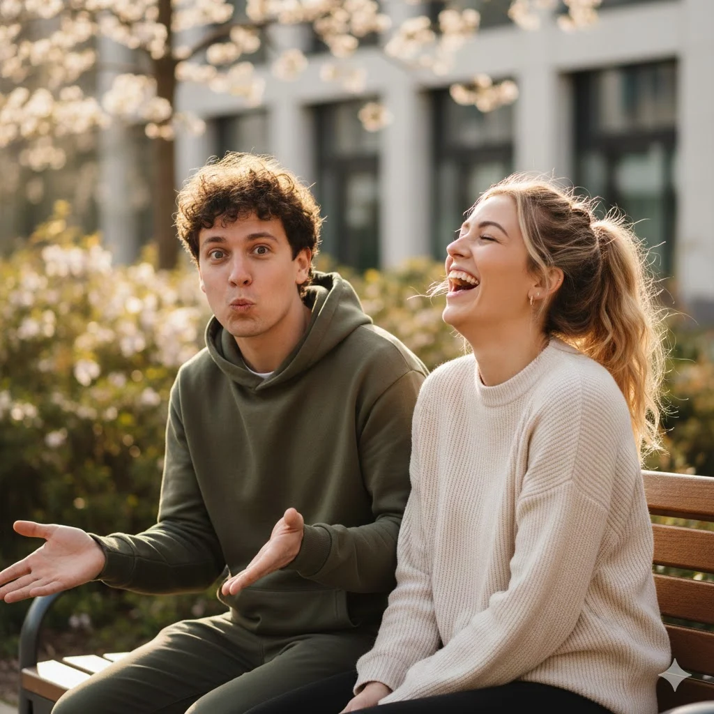 how to make someone laugh without speaking